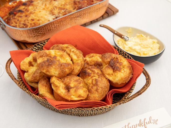 Polenta Popovers with Lemon Butter Recipe Giada De Laurentiis Food