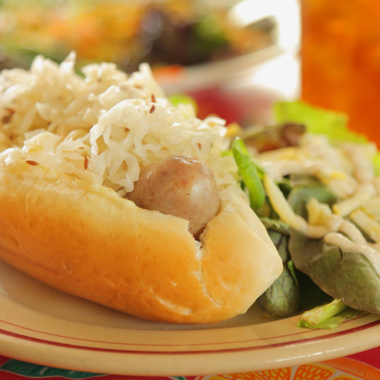 Recipe: Tofu or Turkey Dogs With Sauerkraut