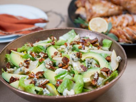 Romaine Salad with Pear, Smoked Blue Cheese, and Candied Pecans