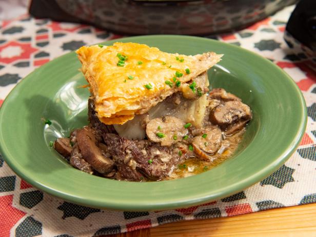 Mushroom and Swiss Wellington Pie Recipe | Justin Warner | Food Network