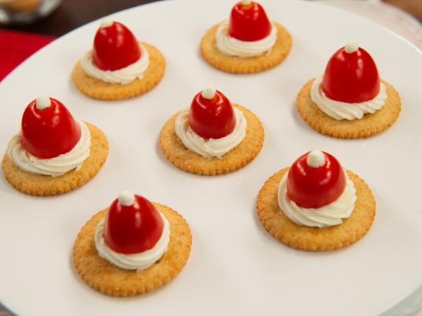 Santa hat crackers, as seen on The Kitchen, Season 19.