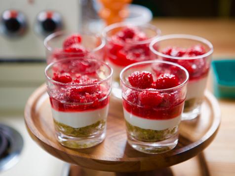 Whipped Cheesecakes with Pistachio Crust