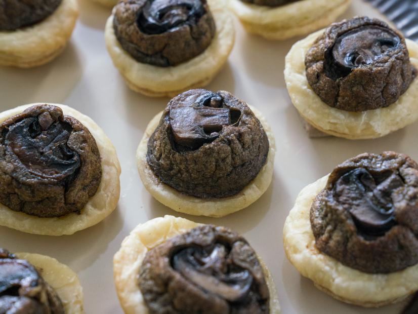 Food beauty of mushroom tartlets, as seen on Food Network’s Trisha’s Southern Kitchen Season 13