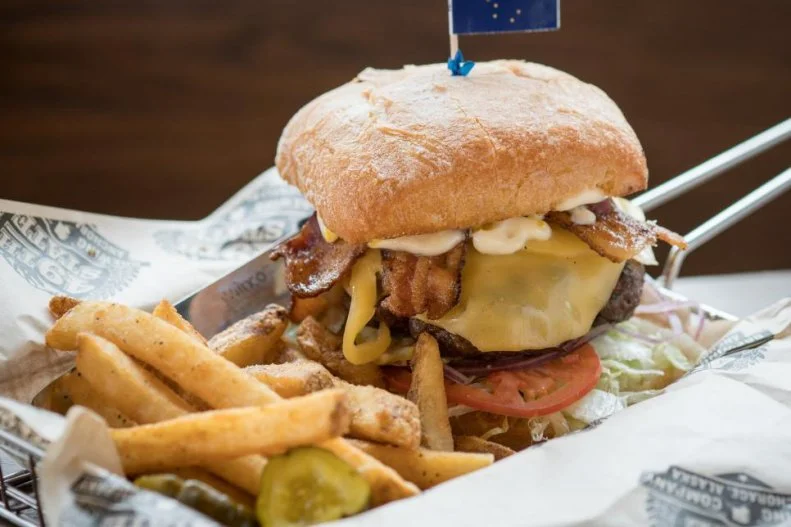 In most of the United States, burgers tend to be made of beef. But in Alaska, where large, shaggy-haired domesticated oxen are raised organically on rural ranches, yak burgers have become a staple on menus around the state. Lean and flavorful, somewhat akin to bison, 49th State Brewery's Mount Saint Elias yak burger is made from locally sourced meat that's formed into a half-pound patty, seasoned with a special blend of spices and topped with caramelized onions, bacon and smoked Gouda cheese, all cradled inside an onion bun. It's best washed down with a housemade brew.