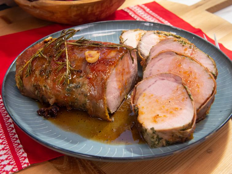 ProsciuttoWrapped Pork Loin Recipe Geoffrey Zakarian Food Network
