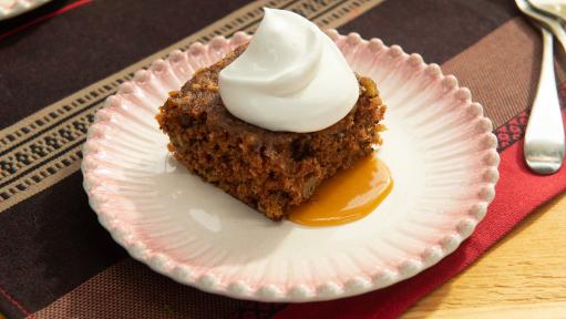 Best Brown Sugar Cake with Caramel Sauce | The Domestic Rebel