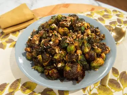 Fried brussels sprouts, as seen on The Kitchen, Season 19.