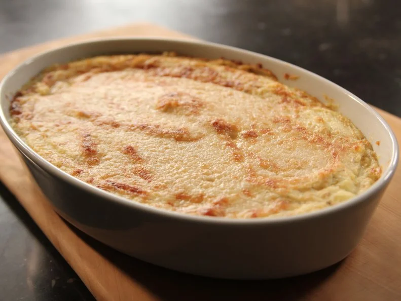 Close-up of Mashed Potato with Goats Cheese, as seen on Barefoot Contessa: Back to the Basics, Season 15.