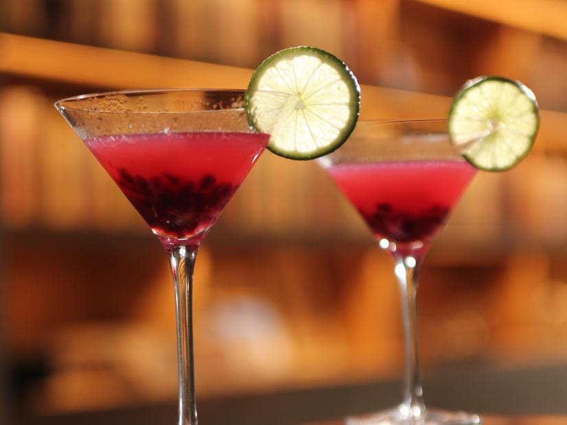 Close-up of Poppins Pomegranate Gimlets, as seen on Barefood Contessa: Back to the Basics, Season 16.