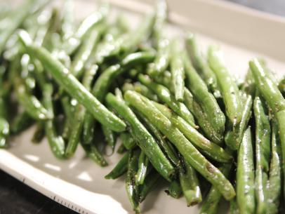 Close-up of Roasted Haricot Verts, as seen on Barefood Contessa: Back to the Basics, Season 16.