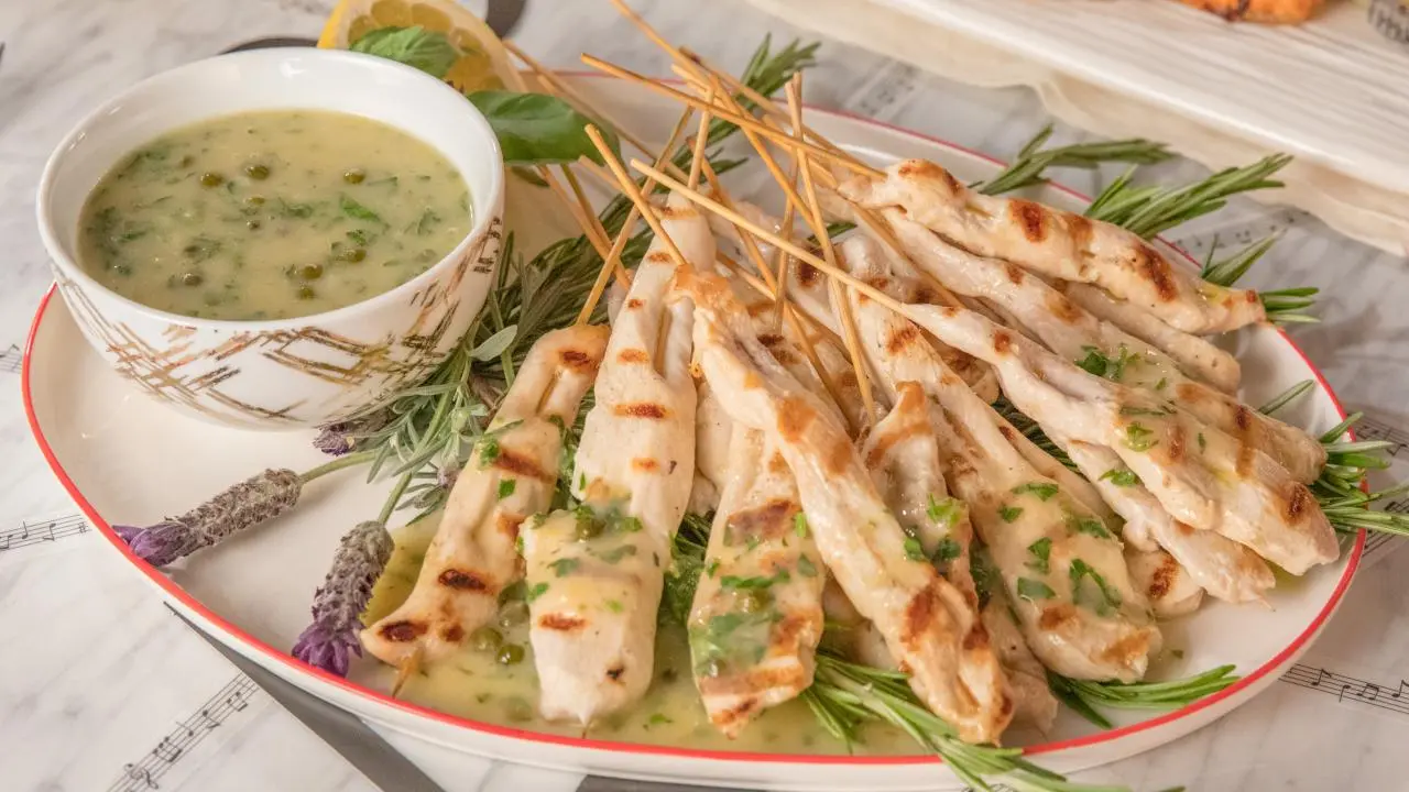 Chicken Piccata Skewers