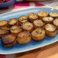 Melting potatoes with herbs, as seen on The Kitchen, Season 19.