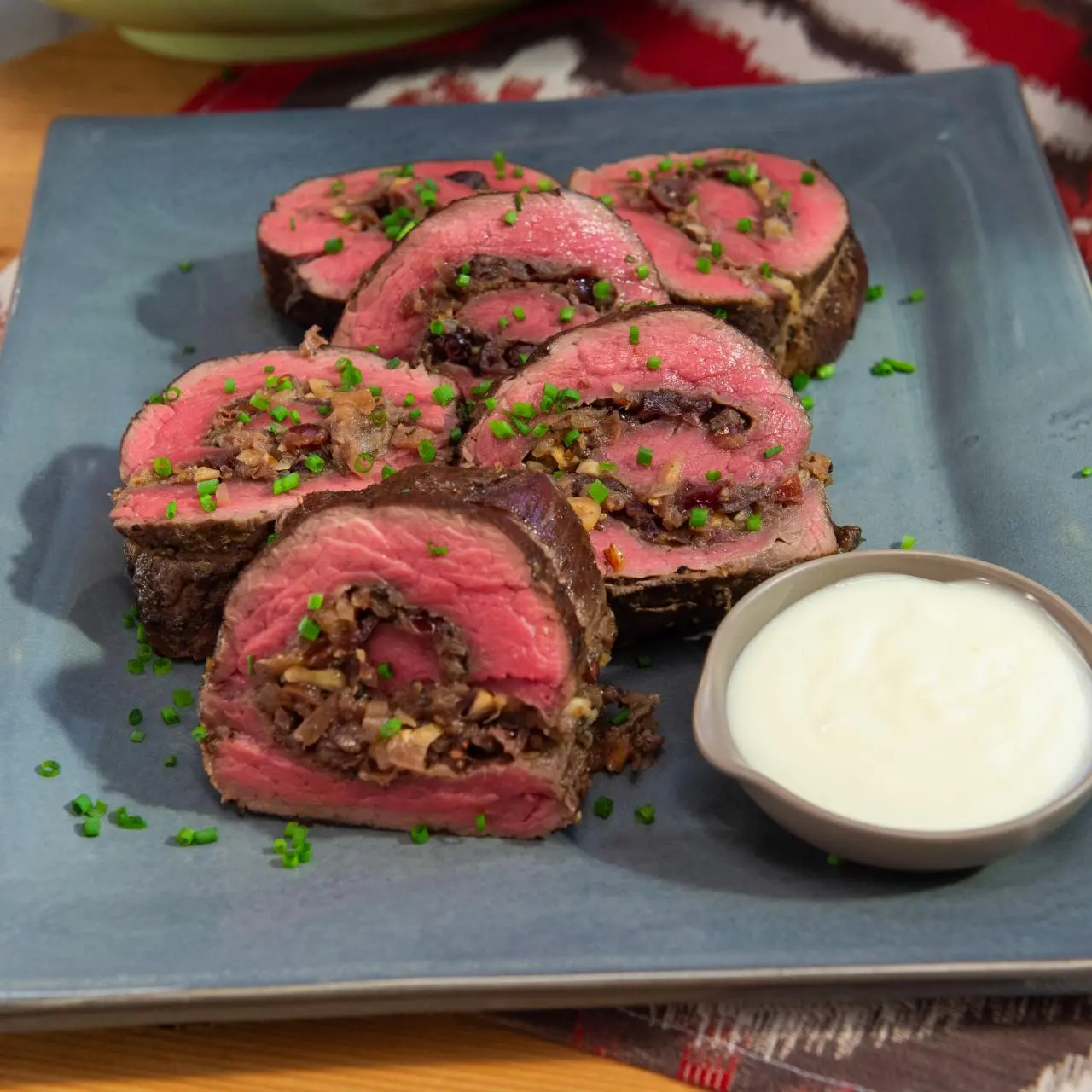 Stuffed Beef Tenderloin Recipe | Jeff Mauro | Food Network