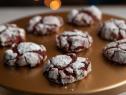 Close-up of Red Velvet Crinkle Cookies