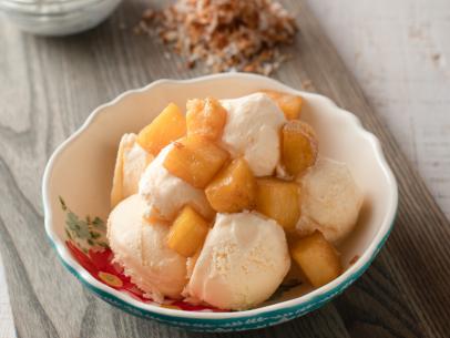 Close-up of Rummy Pineapples and Cream