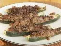 Marc Murphy - Pork Sausage Stuffed Zucchini, as seen on Guy's Ranch Kitchen, Season 2.