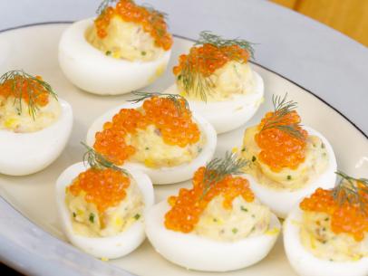 Michael Voltaggio - Smoked Trout Deviled Eggs, as seen on Guy's Ranch Kitchen, Season 2.