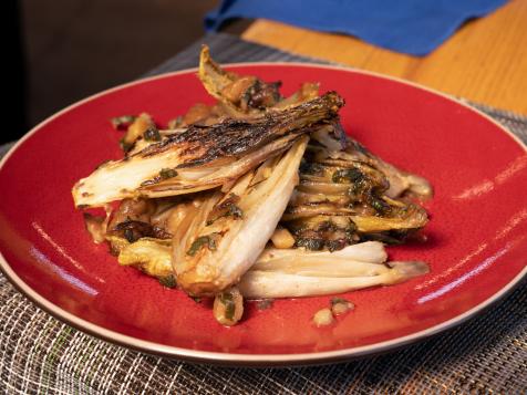 Braised Endive with Chestnuts in Brown Butter
