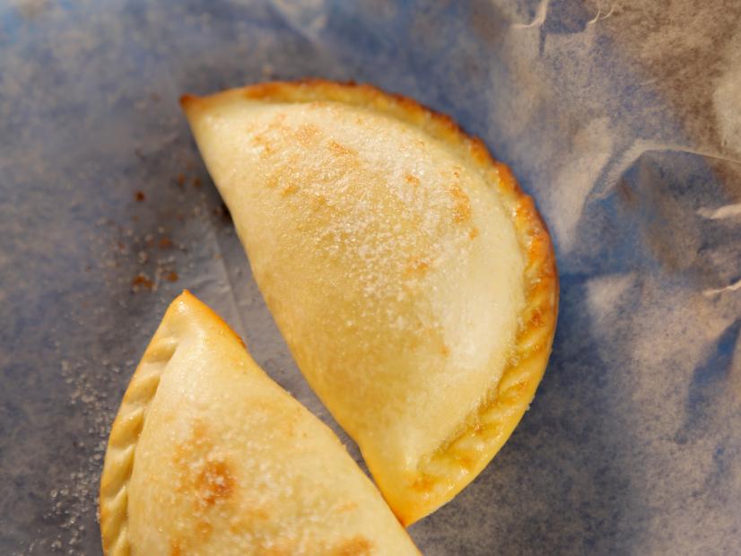 The Guava and Cheese Empanada as Served at Fat Tummy Empanadas in San Antonio, Texas, as seen on Diners, Drive-Ins and Dives, Season 29.