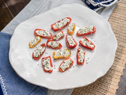 Martina McBride’s stuffed grilled sweet peppers filled with goat cheese, as seen on Martina's Table, Season 1.