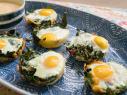 Food beauty of muffin pan baked eggs with veggies, as seen on Food Network’s Trisha’s Southern Kitchen Season 13