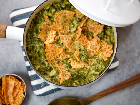 Creamed Spinach with Crispy Cheese