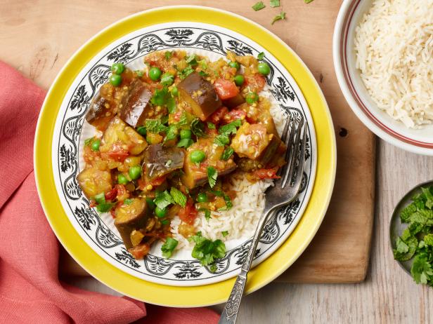 Food Network Kitchen’s Instant Pot Indian Spicy Eggplantl for NEW FNK, as seen on Food Network.