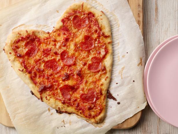 Food Network Kitchen’s Valentine's Pizza for Two for NEW FNK, as seen on Food Network.