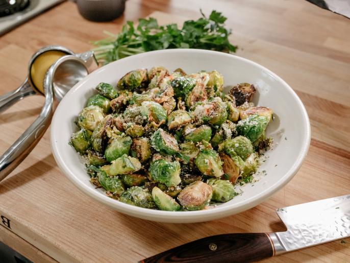 Roasted Brussels Sprouts with Lemon, Parmesan and Breadcrumbs Recipe