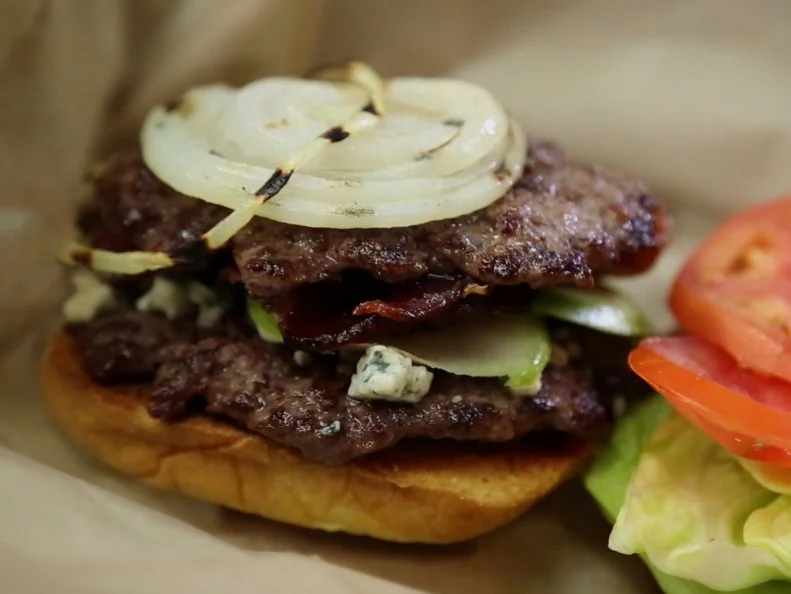 Prohibition Burger from Prohibition in Denver, Colorado, as seen on Food Network's Diners, Drive-Ins, and Dives.