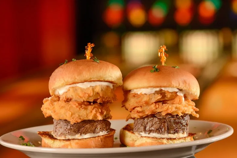 Food is often insulting, if not nonexistent, at old-fashioned bowling alleys. At Splitsville, it's the opposite. The menu is so decent that you'll often find Disney executives lunching there, despite the vast competition at Disney Springs. So before, during, after or instead of spending time with the 10 pins at 50 lanes plus multiple billiards tables, help yourself to filet sliders with horseradish cream, a Ninja Crunch sushi roll or even grilled salmon with mango chutney. The kids will be pleased with their own options, especially if you treat them to a soft drink served in a transparent plastic bowling pin. What'll you care? You'll be busy with a raspberry-lavender cocktail. Live music plays every night.
