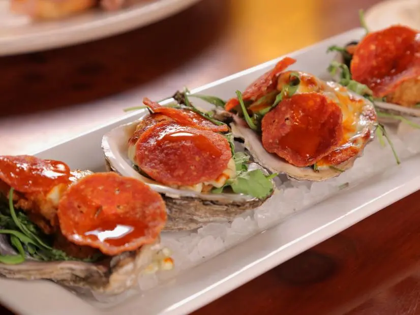 Buffalo Oysters as Served at Scully's Tavern in Miami, Florida, as seen on DDD Nation, Special.