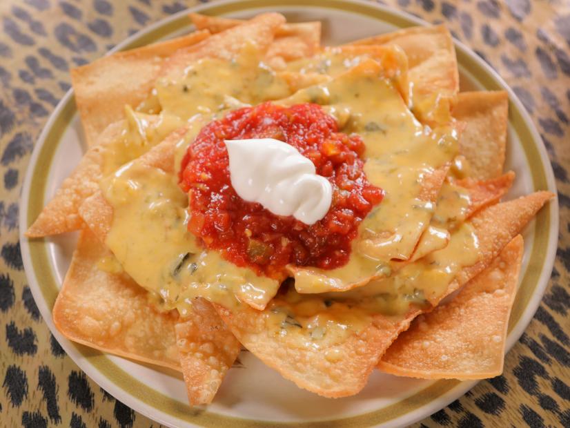 Collard Green Nachos as Served at Big Mama's Kitchen and Catering in Omaha, Nebraska, as seen on DDD Nation, Special.