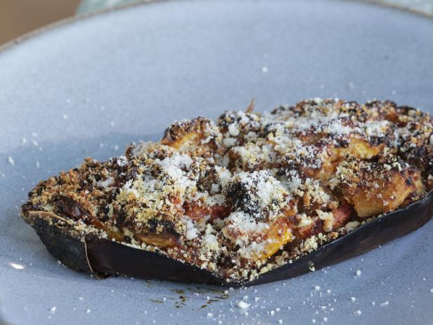 Roasted Tomato and Eggplant Gratin Recipe | Aaron May | Food Network
