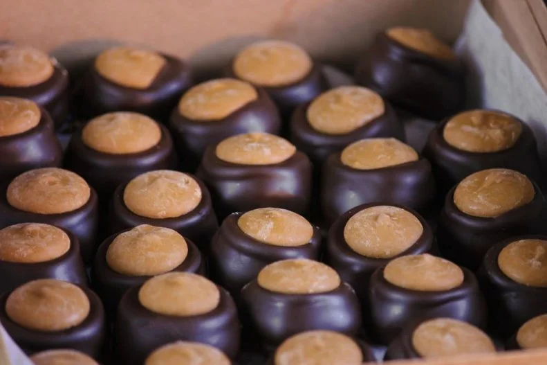 You've got to give it up to the Buckeye State for keeping things consistent. Taking its moniker from the state tree, Ohio's state dessert was developed to resemble the nuts on that tree. And, unsurprisingly, balls of peanut butter fudge partially dipped in chocolate is the trademark treat at the (also appropriately named) Buckeye Chocolate Company â   a family-run business producing quality confections for two generations.