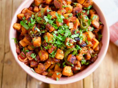 Molly Yeh's Sweet Potato and Bacon Hash