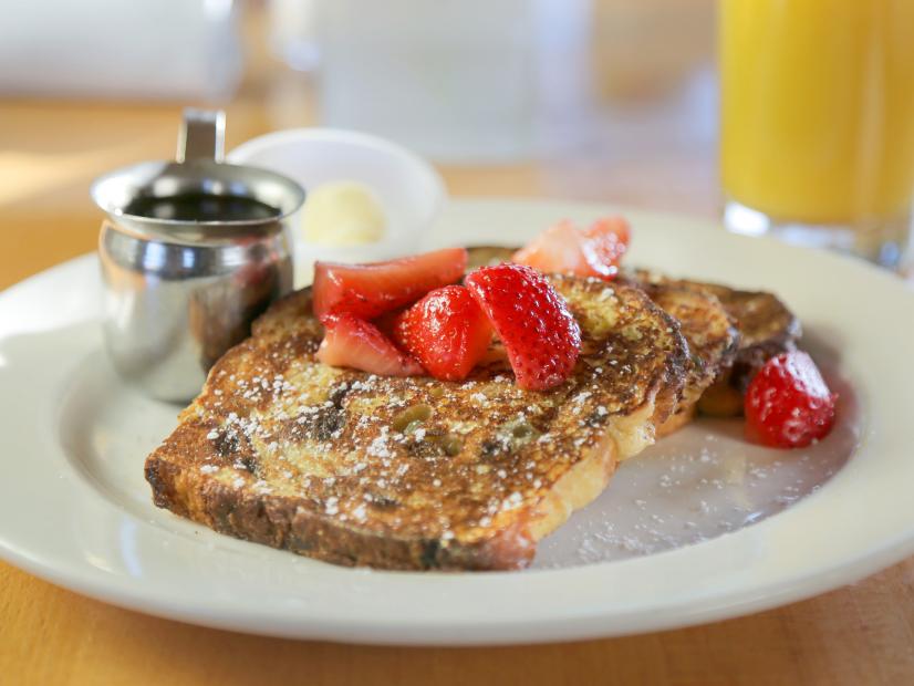 Jule Kake French Toast as Served by Finn's Cafe in Salt Lake City, Utah, as seen on Diners, Drive-Ins and Dives, Season 29.