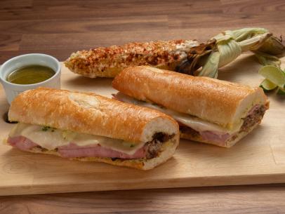 Host Tyler Florence's game day Cuban sandwich, as seen on Worst Cooks In America, Season 15.