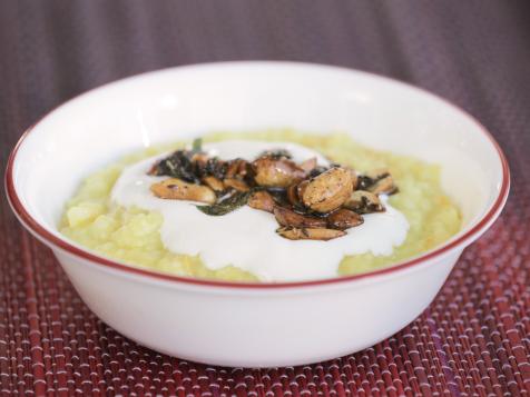 Rice and Lentil Porridge with Peanuts, Coconut and Fried Shallots (Kichidi)