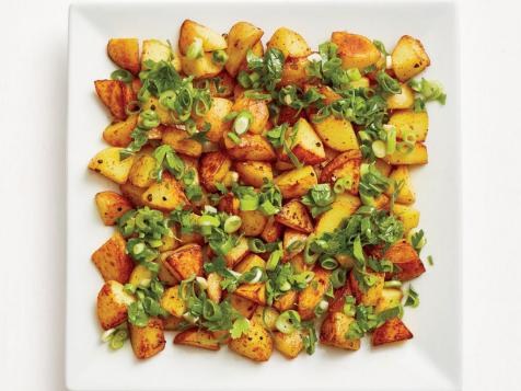 Roasted Potatoes with Parsley and Scallions