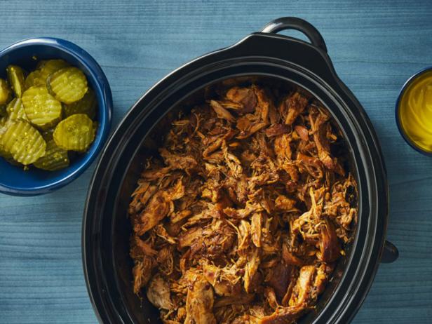 Slow-Cooker Pulled Turkey with Cherry-Chipotle Barbecue Sauce Food Network Kitchen | Food Network
