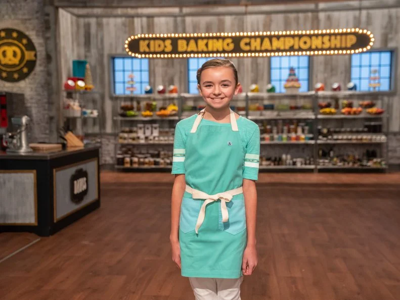 Contestant Brooklyn Kyzar poses for a photo, as seen on Kids Baking Championship, Season 6.