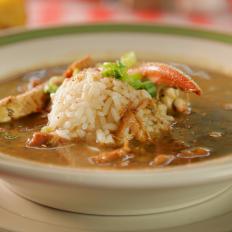 Ma Harper's Creole Gumbo as Served at Ma Harper's Creole Kitchen in San Antonio, Texas, as seen on Diners, Drive-Ins and Dives, Season 29.