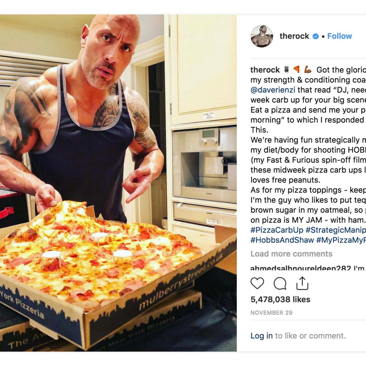 Dwayne The Rock Johnson has defended pineapple on pizza