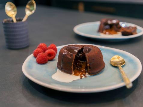 Chocolate Cake with Molten Caramel Center