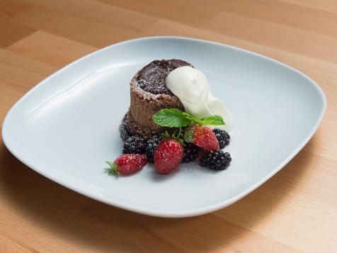 Molten Lava Cake with Whipped Cream