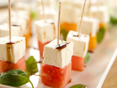 Close-up of Melon and Feta Bites, as seen on The Pioneer Woman, Season 18.