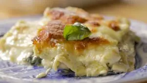White Spinach-Artichoke Lasagna
