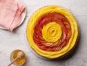 Food Network Kitchen's Giant Rose Cheesecake Tart, as seen on Food Network.