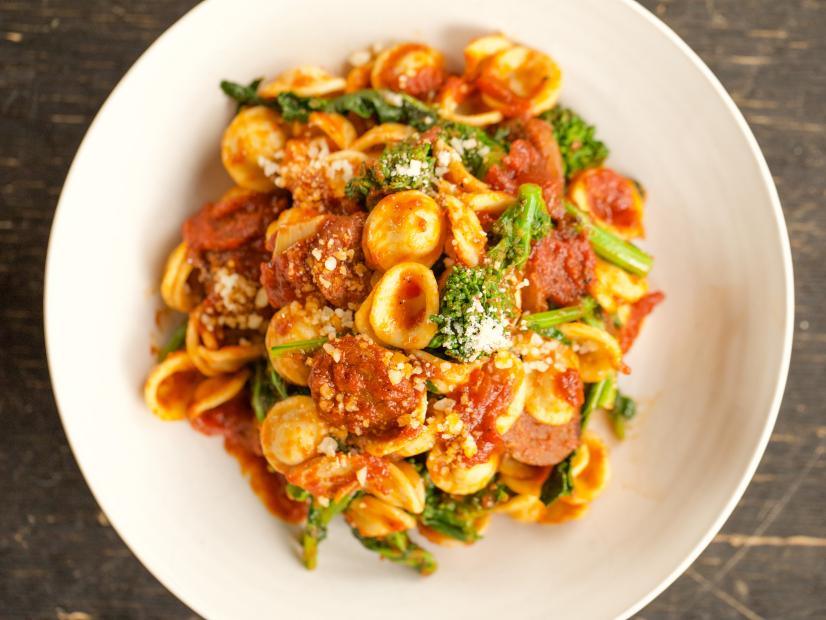 Close-up of Orrechiette with Broccoli Rabe and Sausage